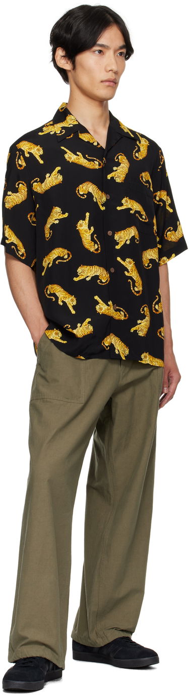 Риза WACKO MARIA WACKO MARIA Tim Lehi Tiger Print Shirt Черно | 25SS-WMS-HI08, 3