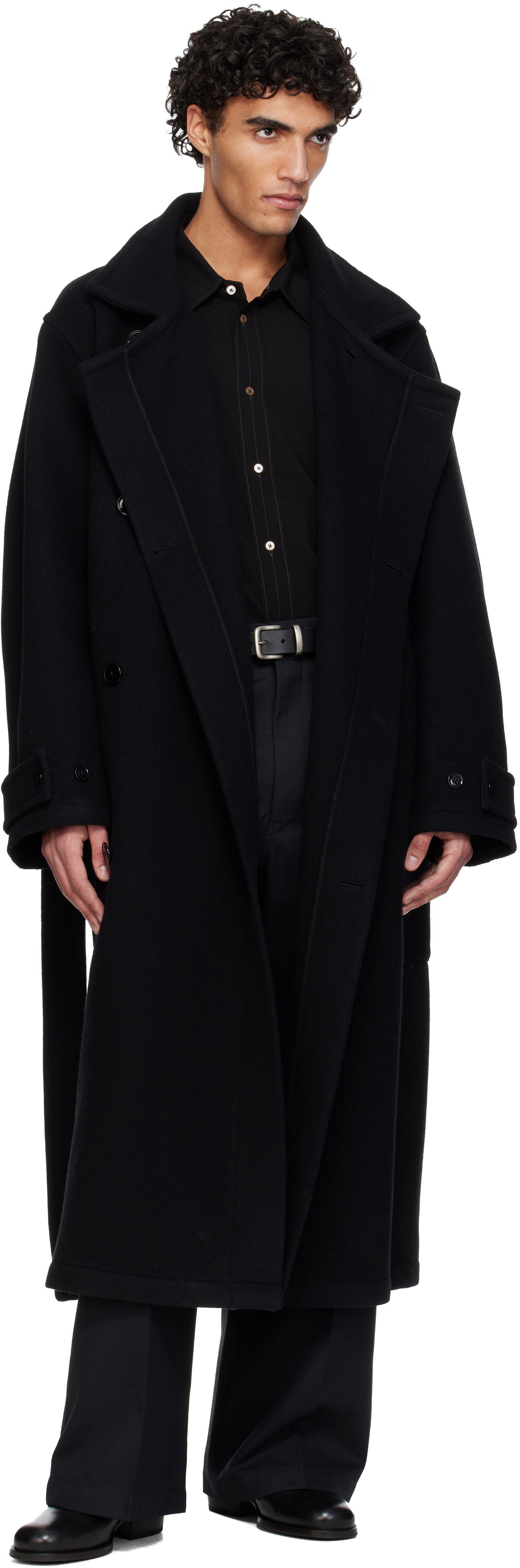 Колани Solid Homme Leather Western Belt Черно | S253BE01, 1