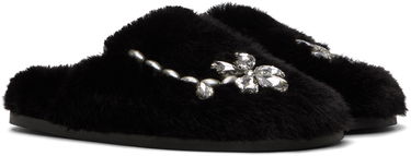 Облекло Simone Rocha Simone Rocha Embellished Furry Slippers Черно | SLD44B-W 0402, 3