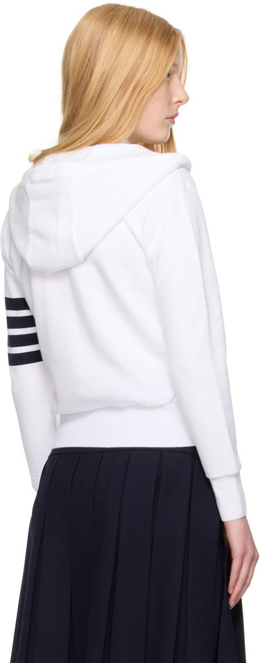 Суитчър Thom Browne Thom Browne Classic Zip Up Hoodie Бяло | FJT400A-00535, 2