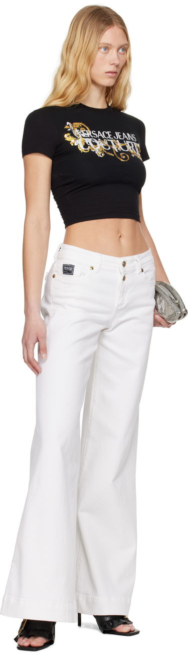 Дънки Versace Versace Jeans Couture Flared Jeans Бяло | E78HAB561_ECEWR1, 3