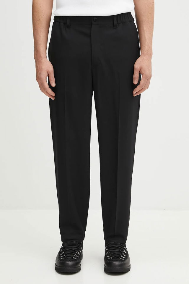 Wool Blend Tapered Silhouette Pants