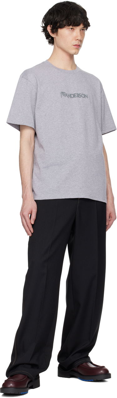 Тениска JW Anderson JW Anderson Logo Embroidery T-Shirt Сиво | JT0258-PG1510, 3