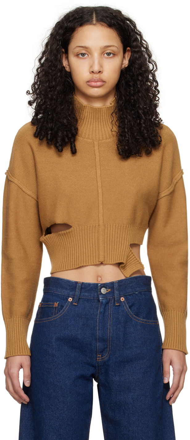 Пуловер Maison Margiela MM6 Boxy Sweater Бежово | S52HA0283 S18444, 0