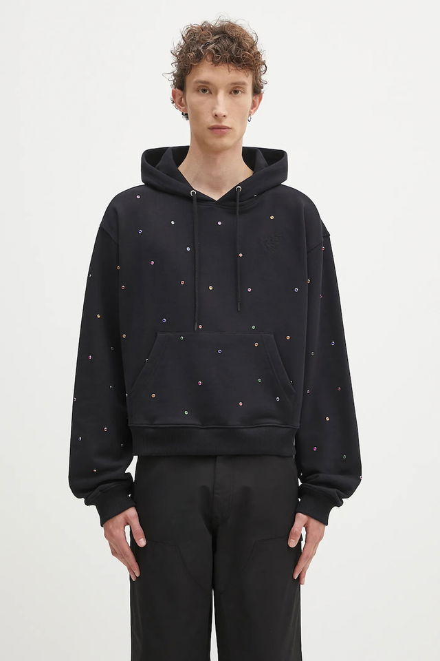 Sky High Farm Studded Cropped Hoodie