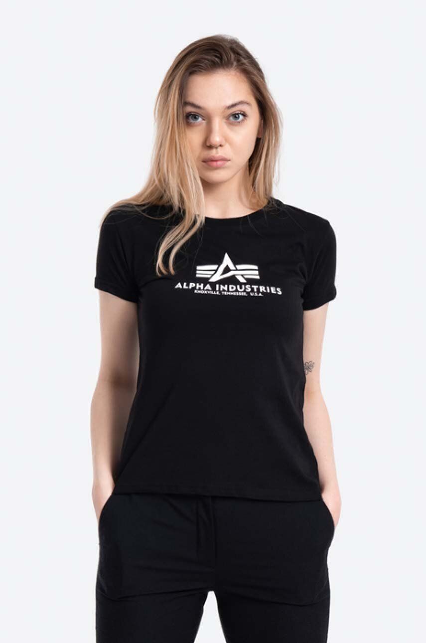 Тениска Alpha Industries Alpha Industries New Basic T-Shirt Черно | 196051.03, 0