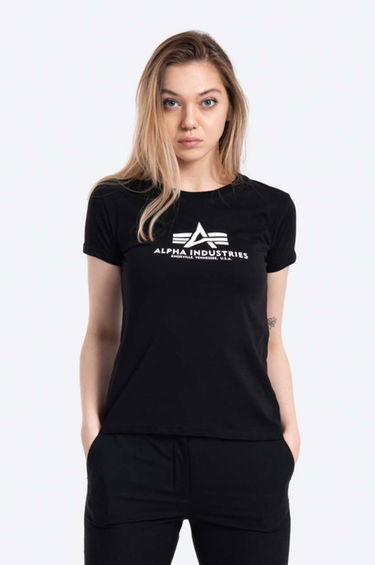 Тениска Alpha Industries Alpha Industries New Basic T-Shirt Черно | 196051.03, 0