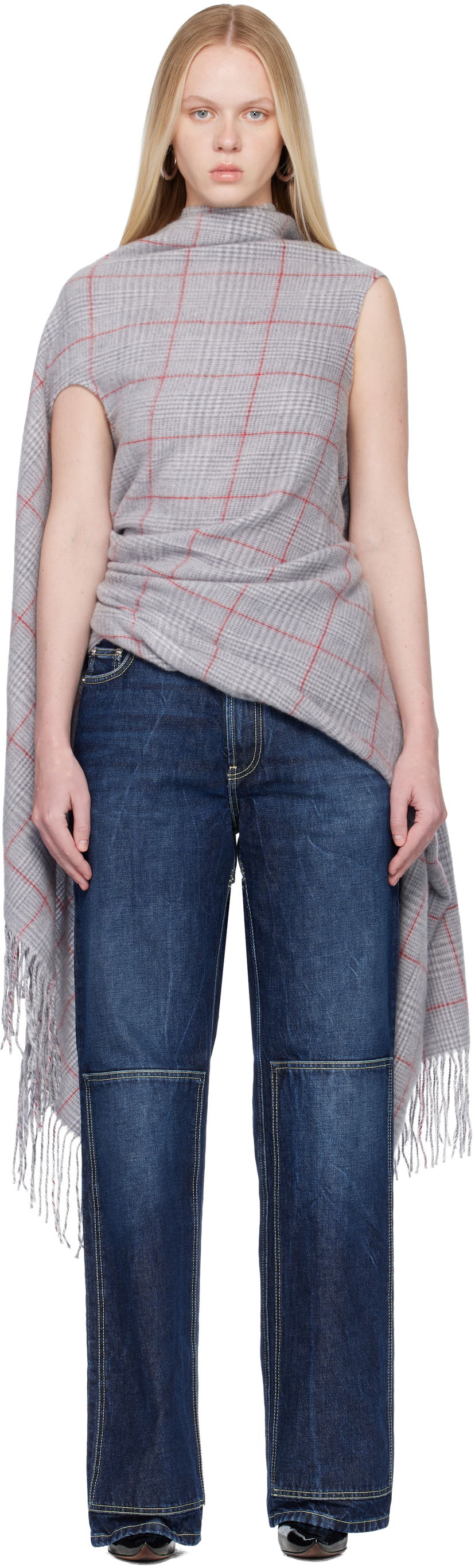 Риза Jean Paul Gaultier Jean Paul Gaultier Back Closure Scarf Draped Blouse Многоцветен | 25/04-W-TO389-W047-080230