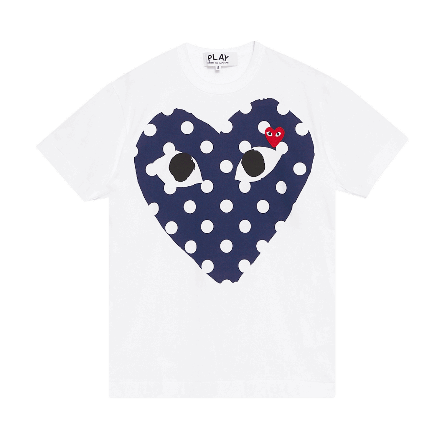 Тениска Comme des Garçons PLAY Polka Dot Full Heart T-Shirt Бяло | AZ T234 051 1, 0