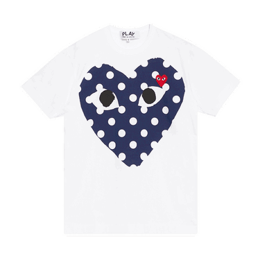 Тениска Comme des Garçons PLAY Polka Dot Full Heart T-Shirt Бяло | AZ T234 051 1, 0