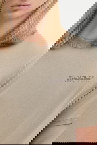 Тениска Napapijri Cotton T-shirt S-Back Graphic Зелено | NP0A88SUN1T1, 3