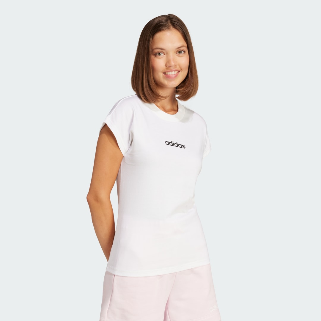 Тениска adidas Performance Cotton T-Shirt Бяло | JC8239, 0
