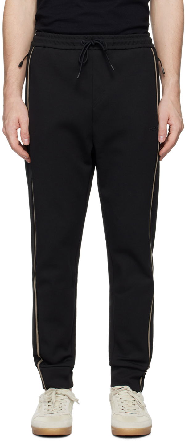 Спортни панталони BOSS Black Logo-Emed Sweatpants Черно | 50523895