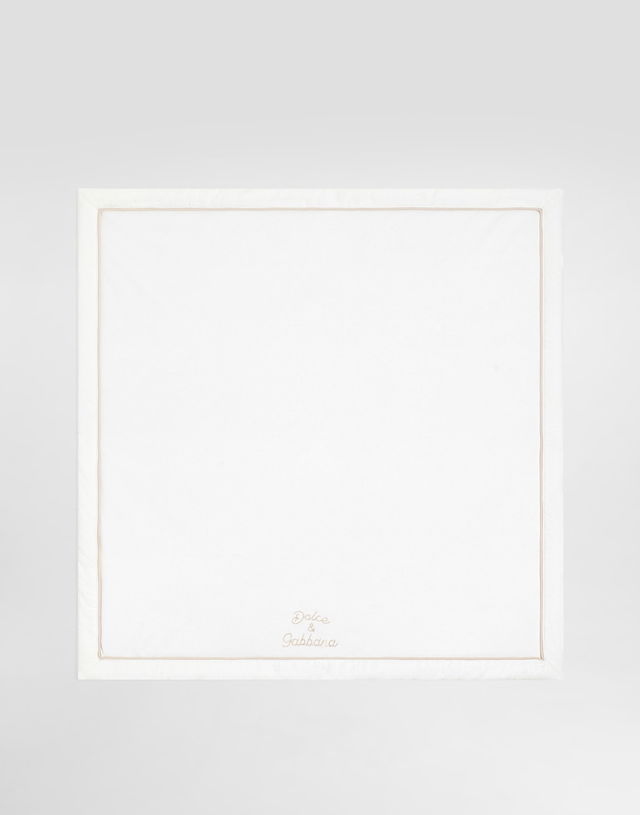 Dolce & Gabbana Interlock And Linen Blanket With Embroidery