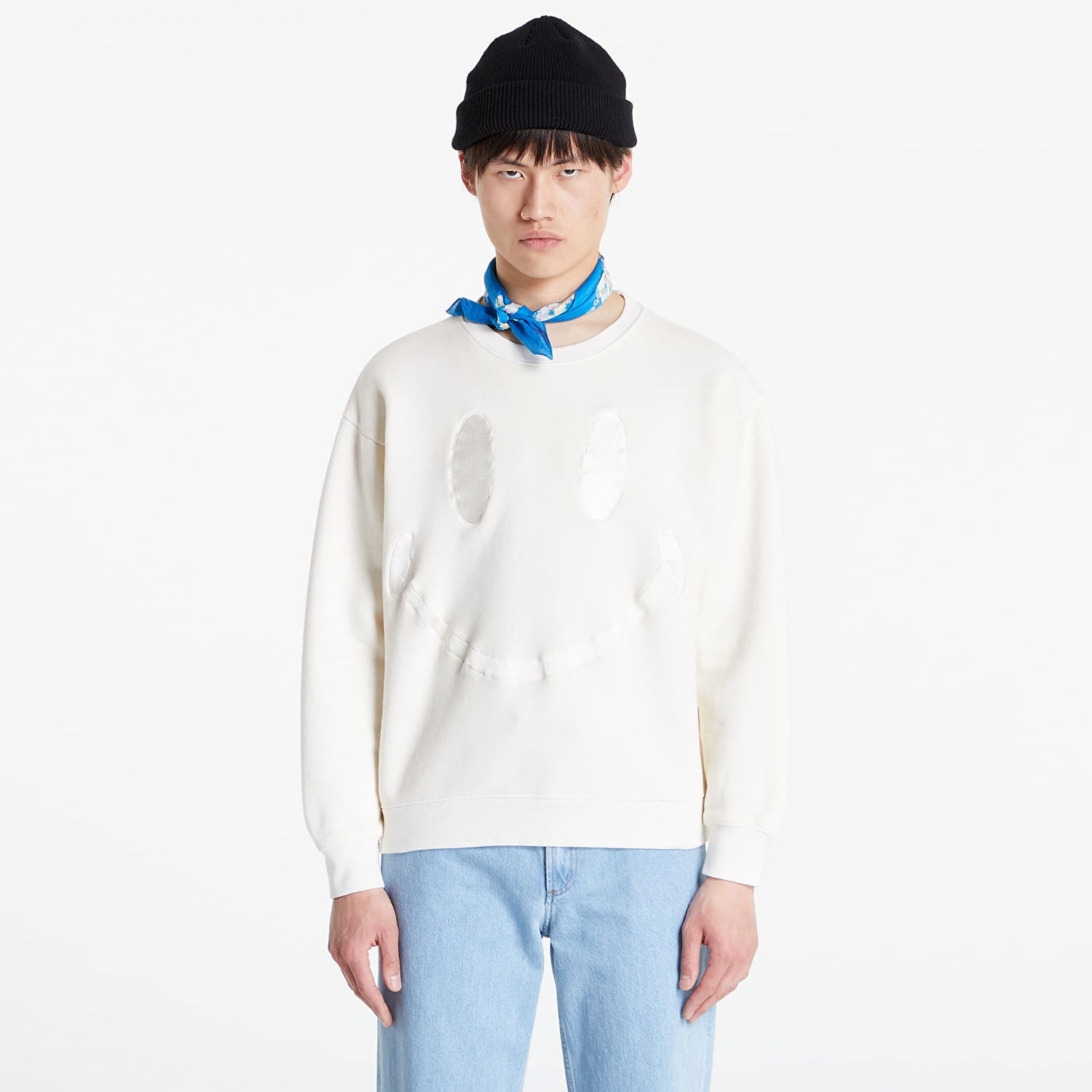 Суитчър MARKET Smiley Oversized Crewneck Sweatshirt Бяло | 396000834 1228, 1