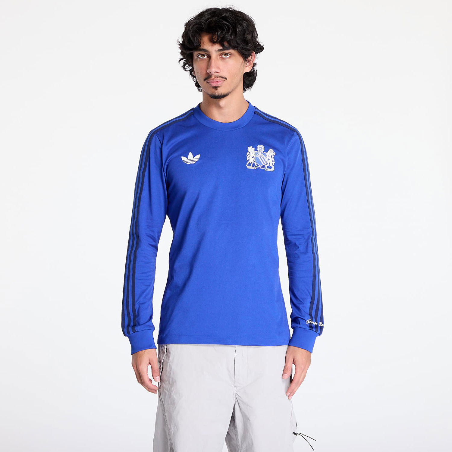 Тениска adidas Originals Manchester United George Best Long Sleeve Jersey Синьо | IV7536, 0