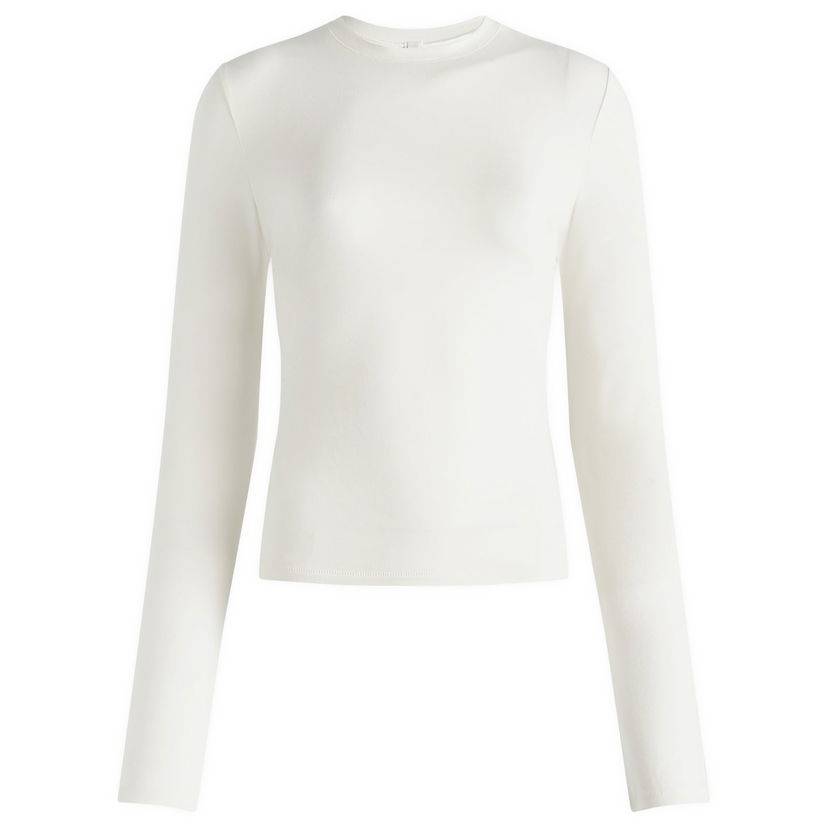Тениска SKIMS SKIMS Cotton Jersey Long Sleeve T-Shirt, Size Medium Бяло | AP-TSH-0647-MBL
