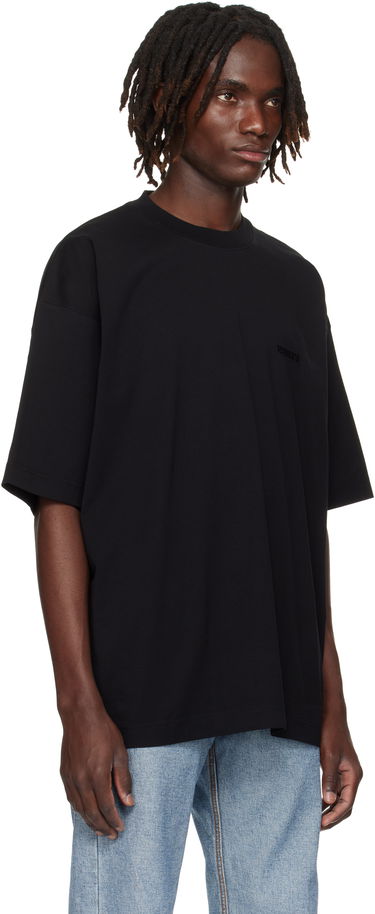 Тениска VETEMENTS Logo Oversized T-shirt Черно | UH76TR100B, 1