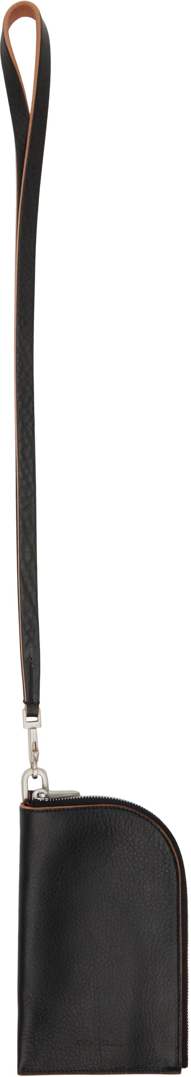 Портфейл Rick Owens Rick Owens Concordians Leather Neck Wallet Черно | RA02E0711 LGET