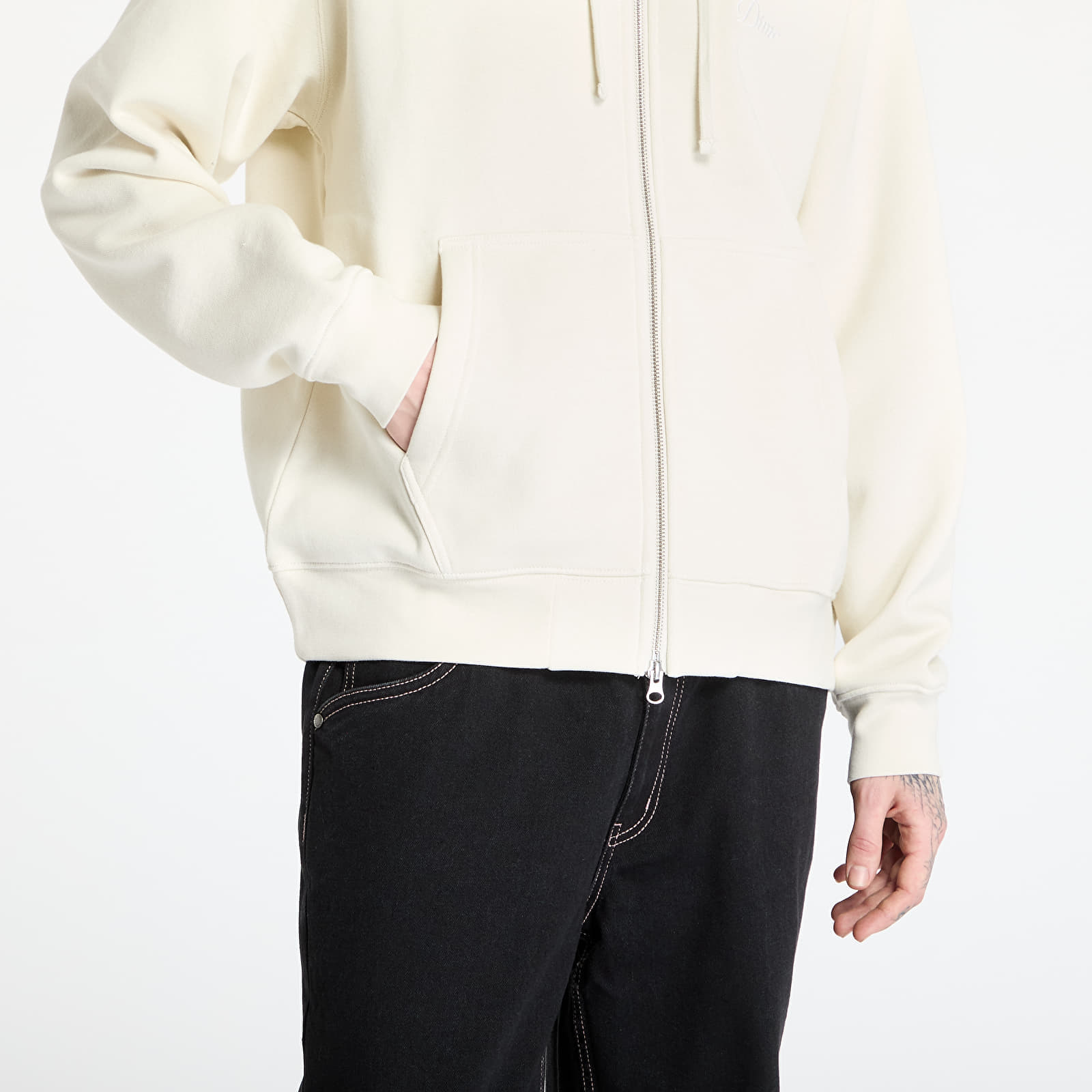 DIME Cursive Small Logo Zip Hoodie, 4