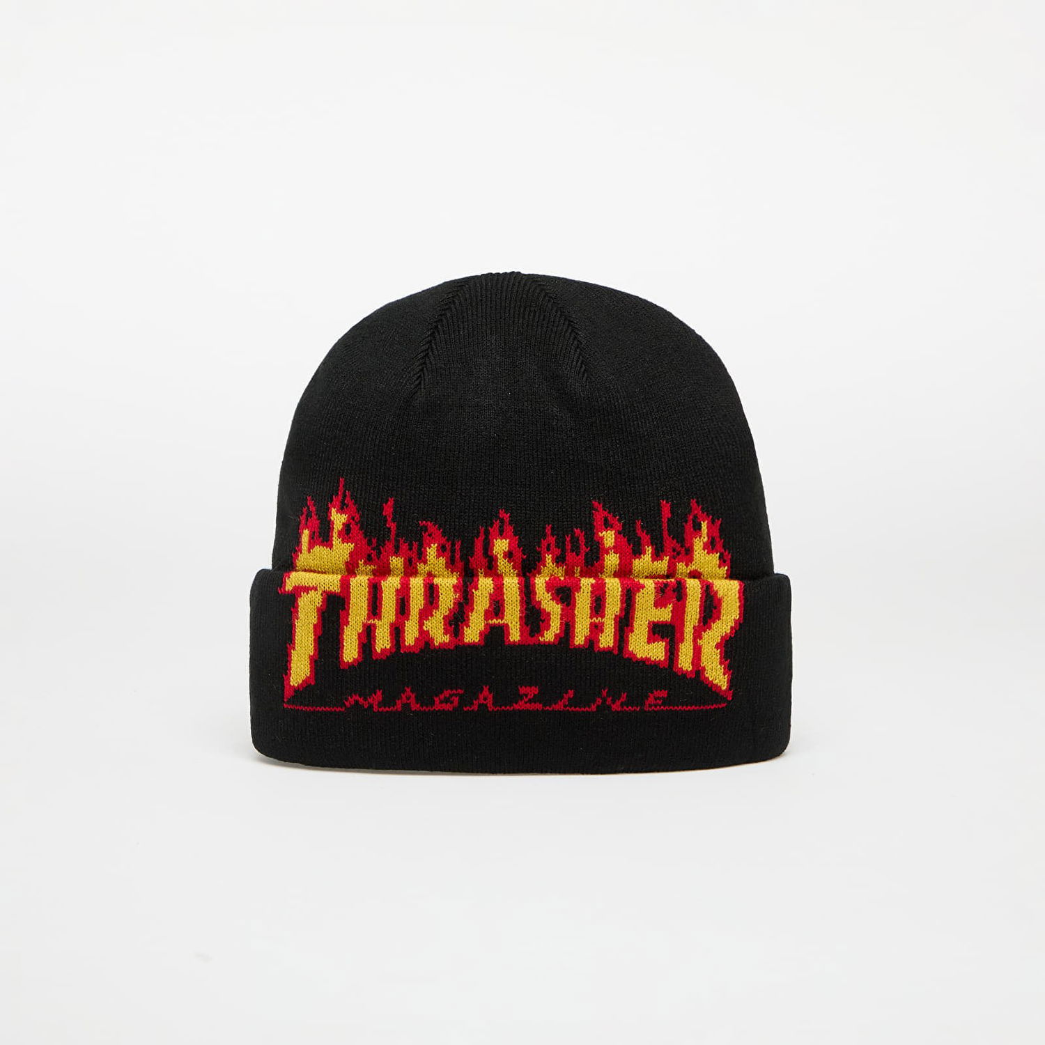 Шапка Thrasher Thrasher Flame Fold Beanie Черно | 145583BL, 0