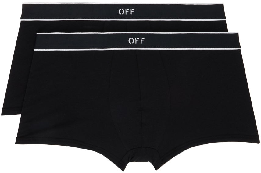 Боксерки Off-White Two-Pack Stamp Logo Boxers Черно | OMUH007S24JER0011001, 0