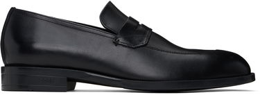 Кецове и обувки BOSS BOSS Leather Penny Loafers Черно | 50541699, 0