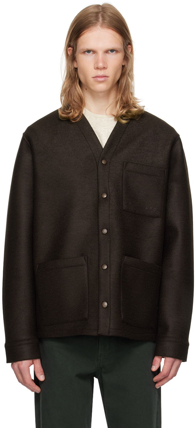 Пуловер A.P.C. Brown Aurelien Cardigan Черно | PSAFU-H22200, 0