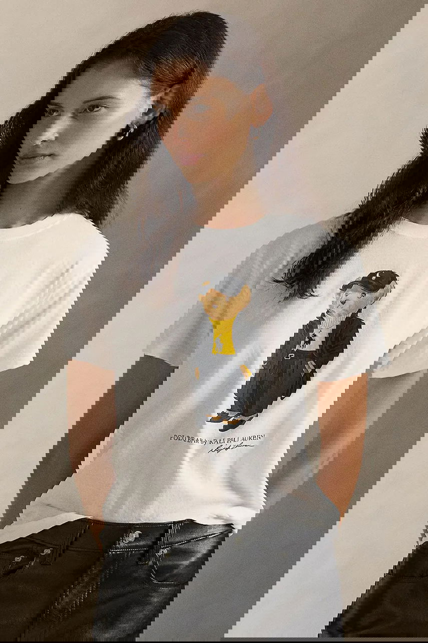 Тениска Polo by Ralph Lauren Polo Bear Graphic Short-Sleeve T-Shirt Бяло | 211A87615, 0