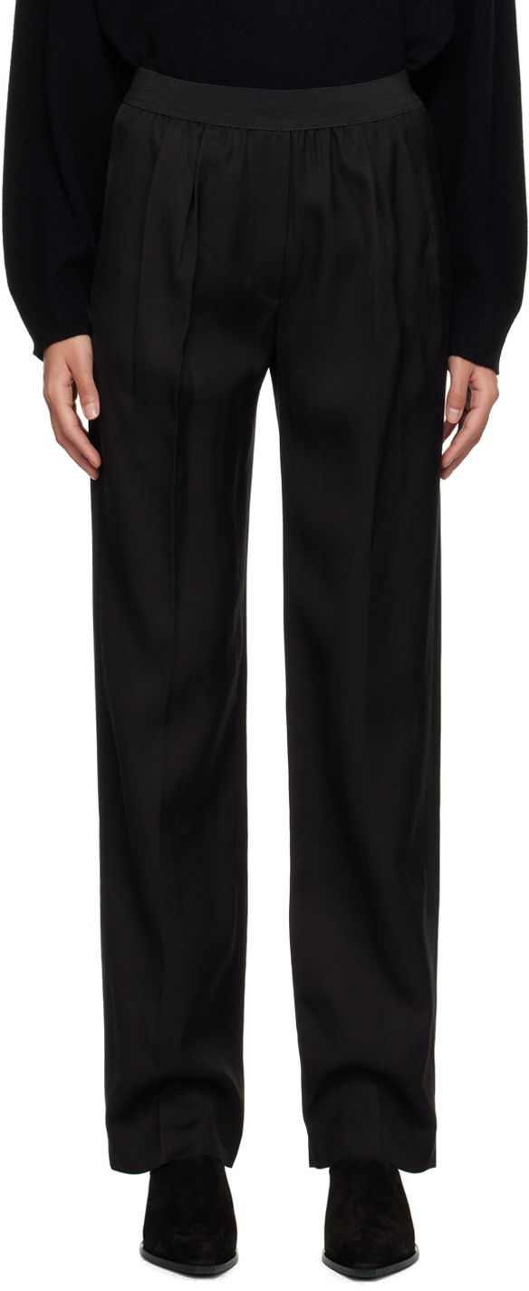 Панталони Loulou de Saison Loulou de Saison Takaroa Trousers Черно | TAKAROA, 0