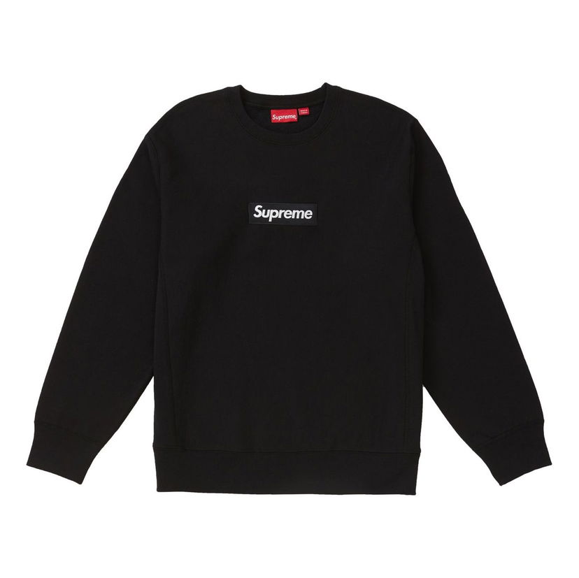 Пуловер Supreme Supreme FW18 Box Logo Crewneck Pullover Fleece Lined Черно | SUP-FW18-1070