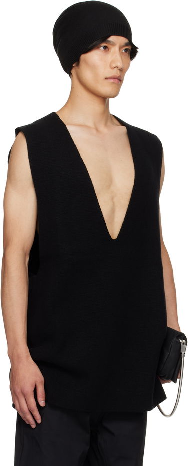 Потник Rick Owens Rick Owens Concordians V-Neck Tank Top Черно | RU02E1683 CHWSR, 1