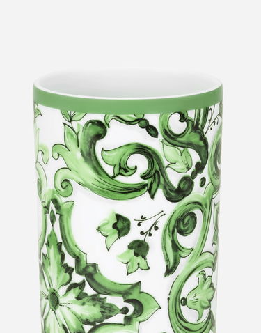 Домашен декор Dolce & Gabbana Ornate Pattern Cylindrical Porcelain Vase Многоцветен | TCC196TCAMZUV011, 2
