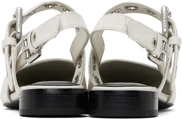 Грижа за обувките rag & bone Rag & Bone Moto Astra Leather Slingback Slippers Бяло | WFF25SF1013LE13, 1