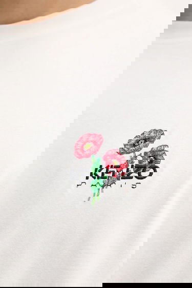 Тениска KENZO Kenzo Floral Applique T-Shirt Бяло | FF65TS2594SG, 4