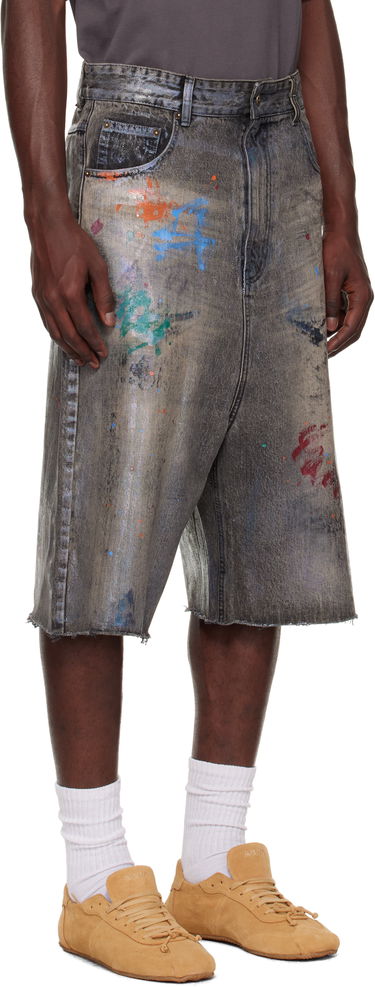Къси панталони We11done We11done Painted Denim Shorts Сиво | WD-DP2-25-332-M-BK, 1