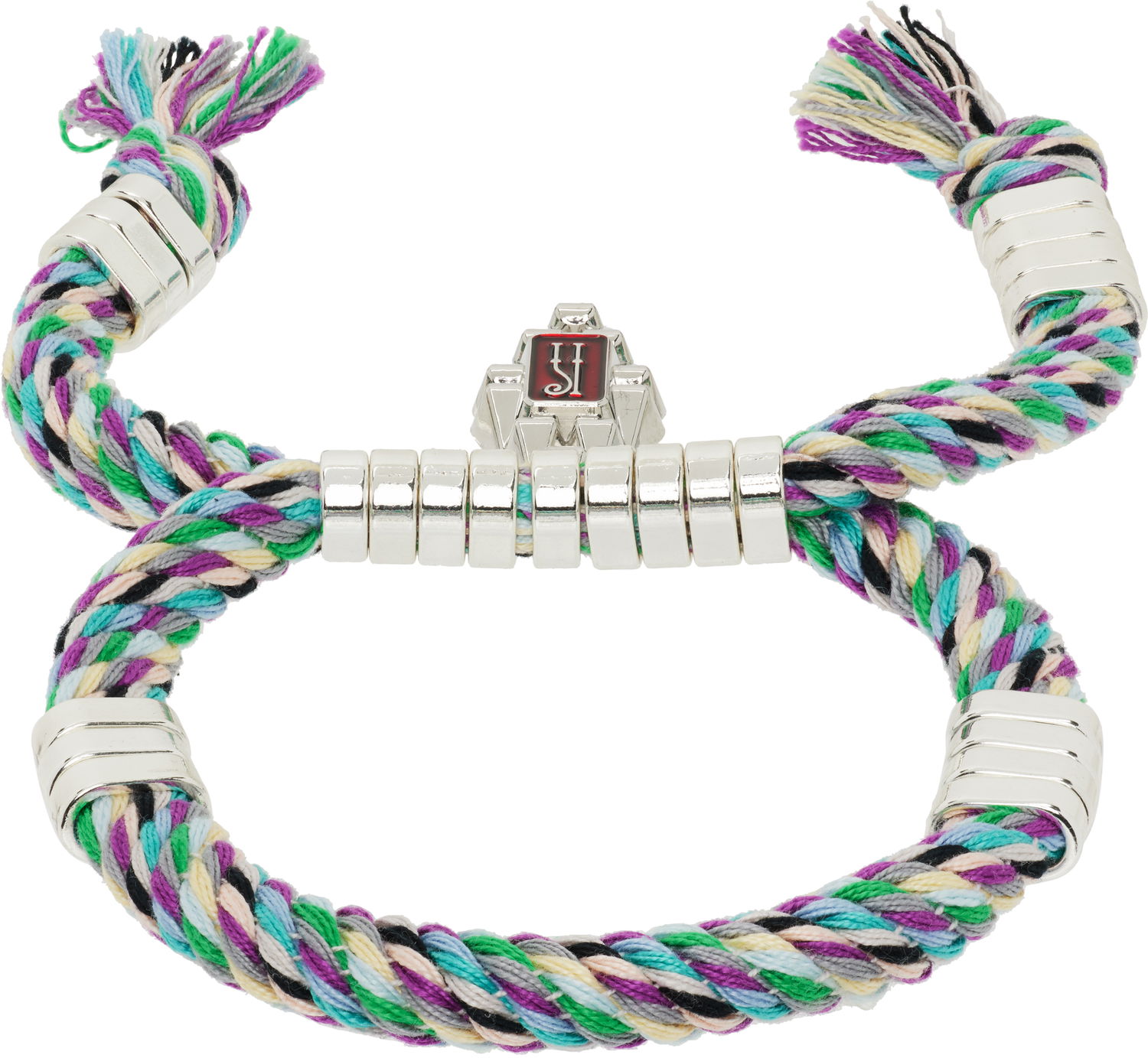 Гривна KIKO KOSTADINOV Kiko Kostadinov Sable Arms Braided Rope Bracelet with Pendant Многоцветен | KKWAW25BR02-203, 1