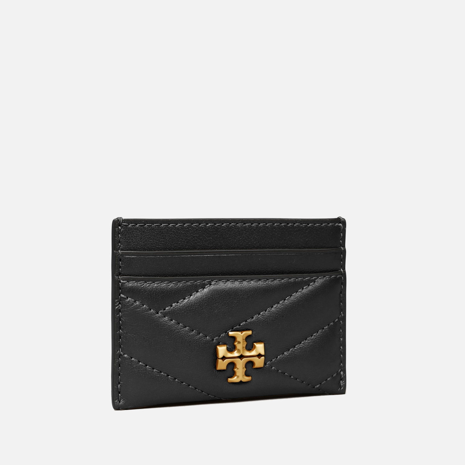 Портфейл Tory Burch Black Chevron Leather Card Case Черно | 90345-001, 0