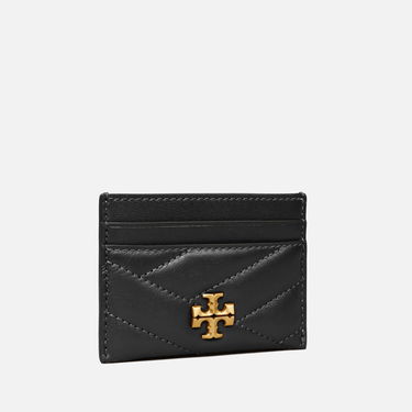 Портфейл Tory Burch Black Chevron Leather Card Case Черно | 90345-001, 0