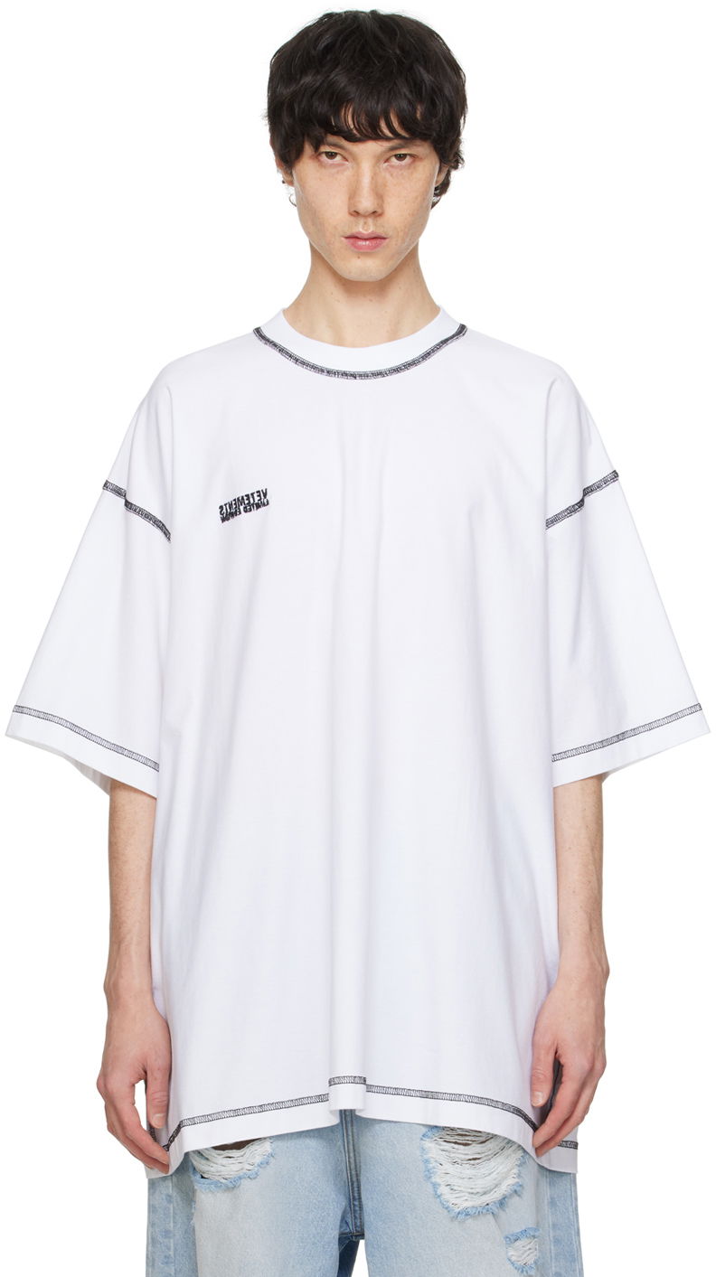 Тениска VETEMENTS Inside Out T-Shirt Бяло | UE64TR600WB