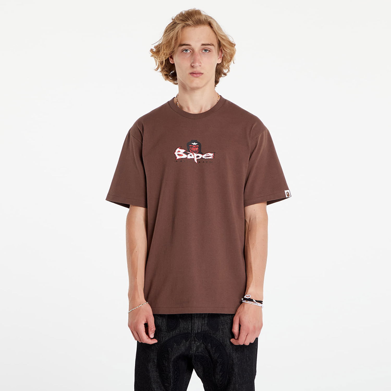 Тениска BAPE A BATHING APE Color Camo Mad Ape Tee Brown Кафяво | 001TEK301353M BRW, 0