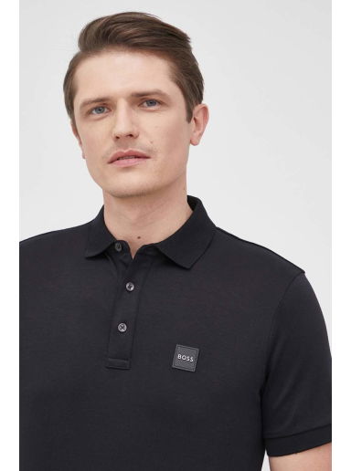 Тениска BOSS Polo Shirt Logo Badge Черно | 50467115