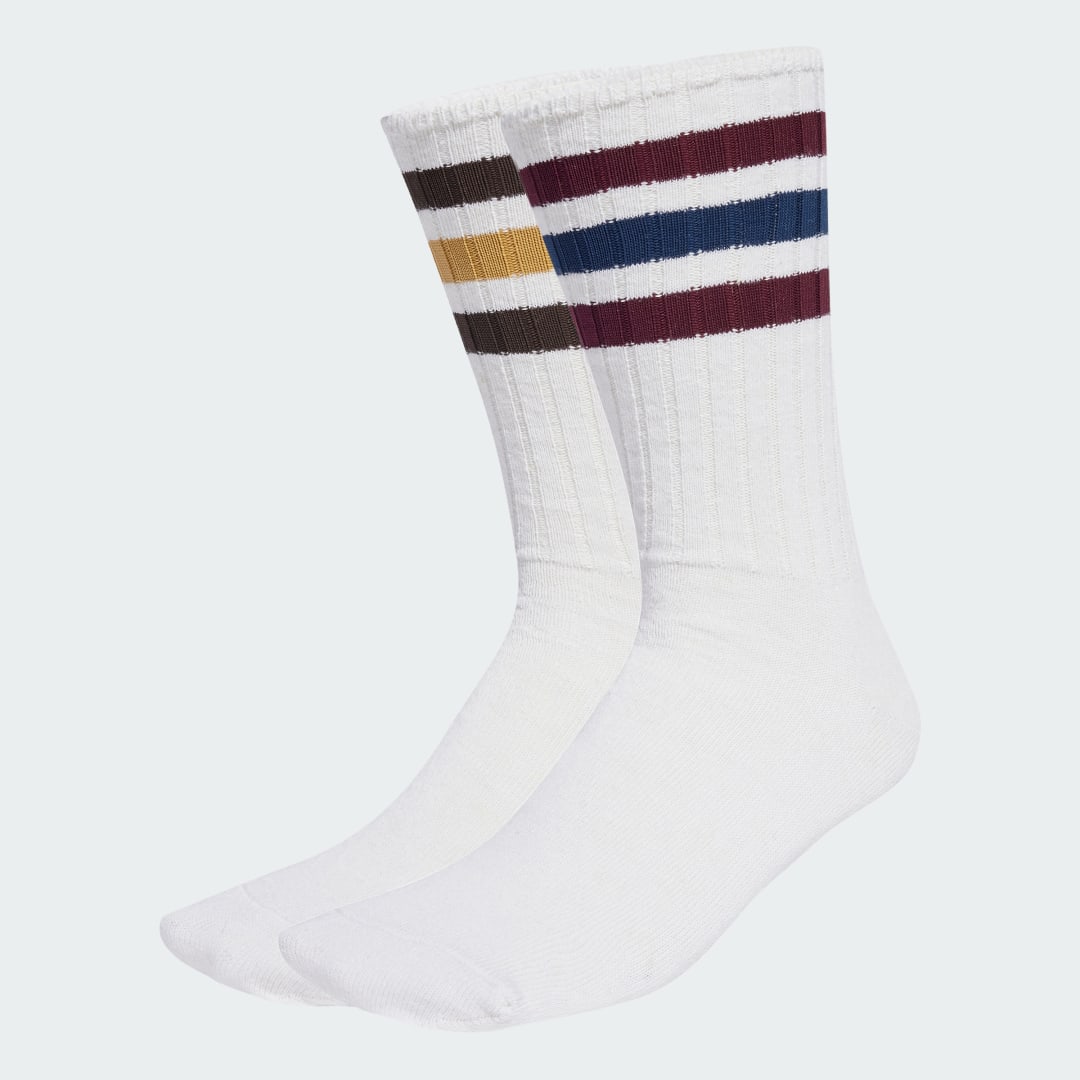 Чорапи adidas Performance Ribbed Crew Socks - 2 Pairs Бяло | JX5203, 0