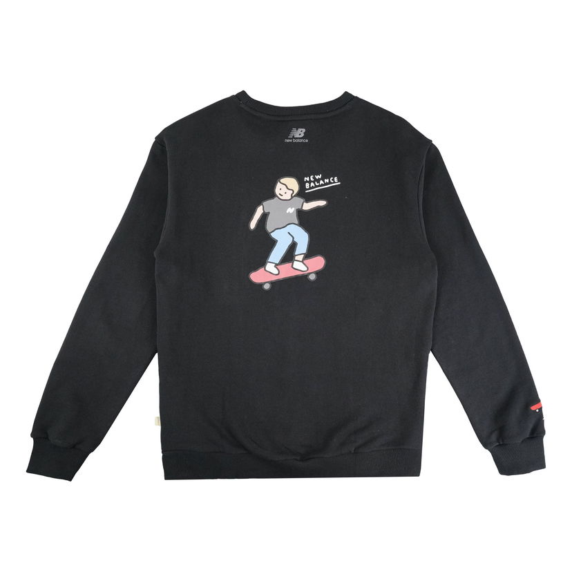Суитчър New Balance DOE Printing Graphic Pullover Черно | NCA47111-BK