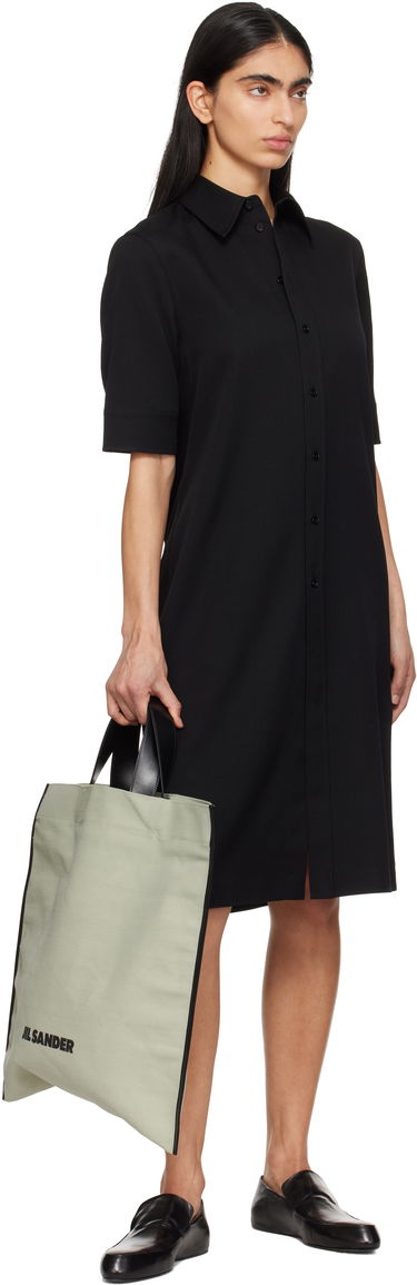 Голяма пазарска чанта Jil Sander Jil Sander Book Square Tote Зелено | J07WD0105_P7328, 3