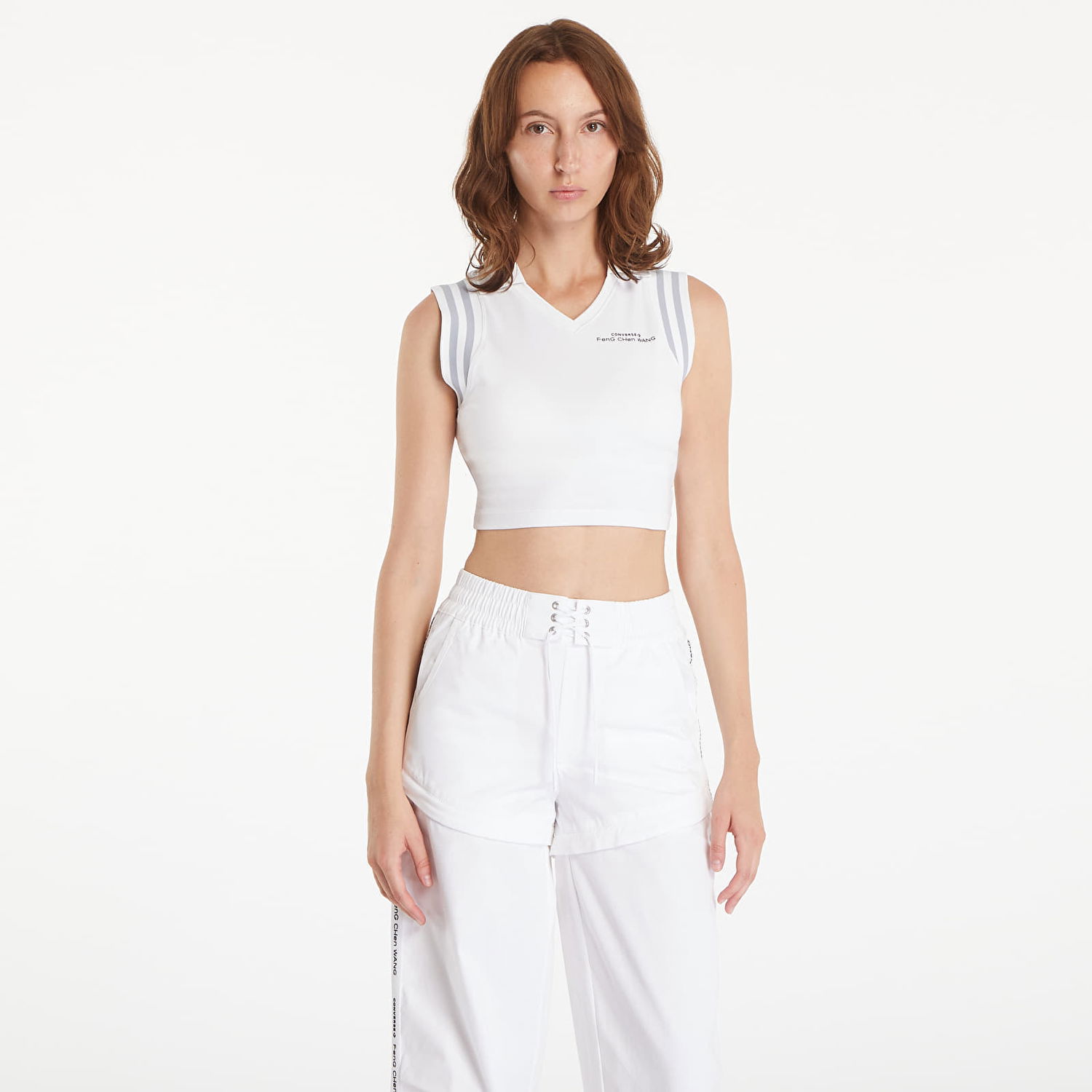 Поло тениска Converse Feng Chen Wang x Polo Top White/ Arctic Ice Бяло | 10027477-A01, 0