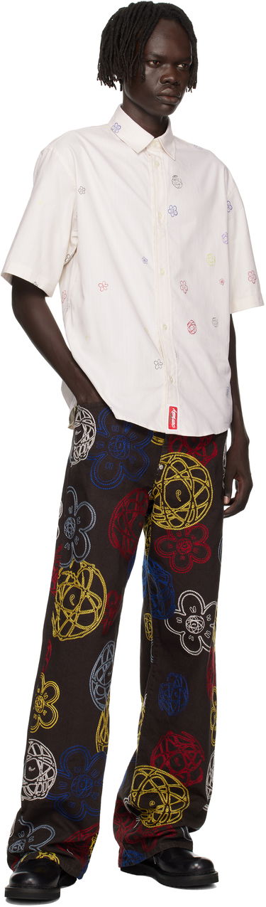Панталони KENZO Kenzo Paris Futura 2000 Edition Embroidered Trousers Черно | FF65PA3839G2, 3