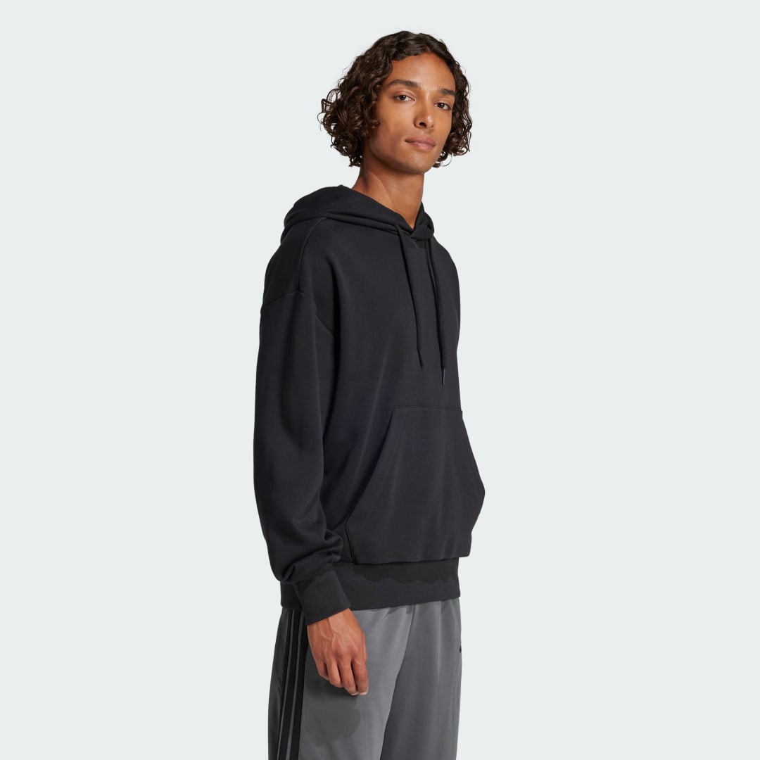 Суитчър adidas Performance Loose Fit French Terry Hoodie With Logo Черно | JF3587, 1