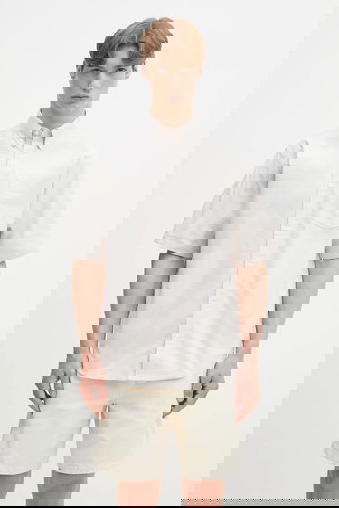 Риза Carhartt WIP Cotton Short Sleeve Braxton Button-Down Regular Fit Shirt Бежово | I031454.2V4XX, 0