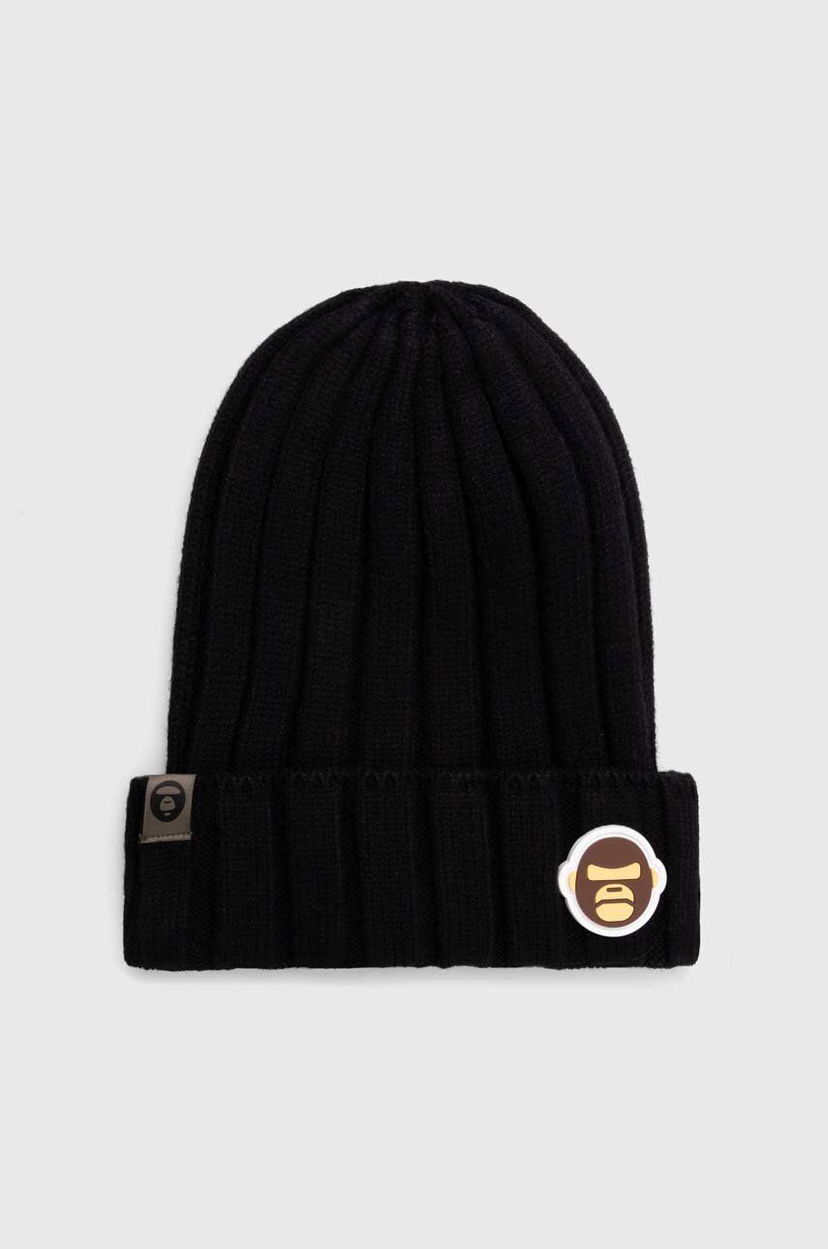 Шапка AAPE by A Bathing Ape AAPE Basic "Aldo" Badge Beanie Черно | AHT5245